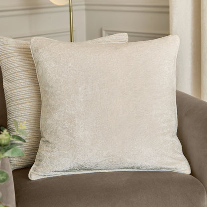Paoletti Lustre Velvet Cushion - Ivory