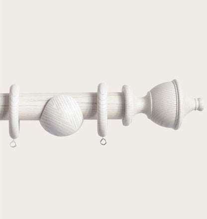Laura Ashley Haywood 35mm Wooden Curtain Pole - White
