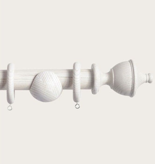 Laura Ashley Haywood 35mm Wooden Curtain Pole - White