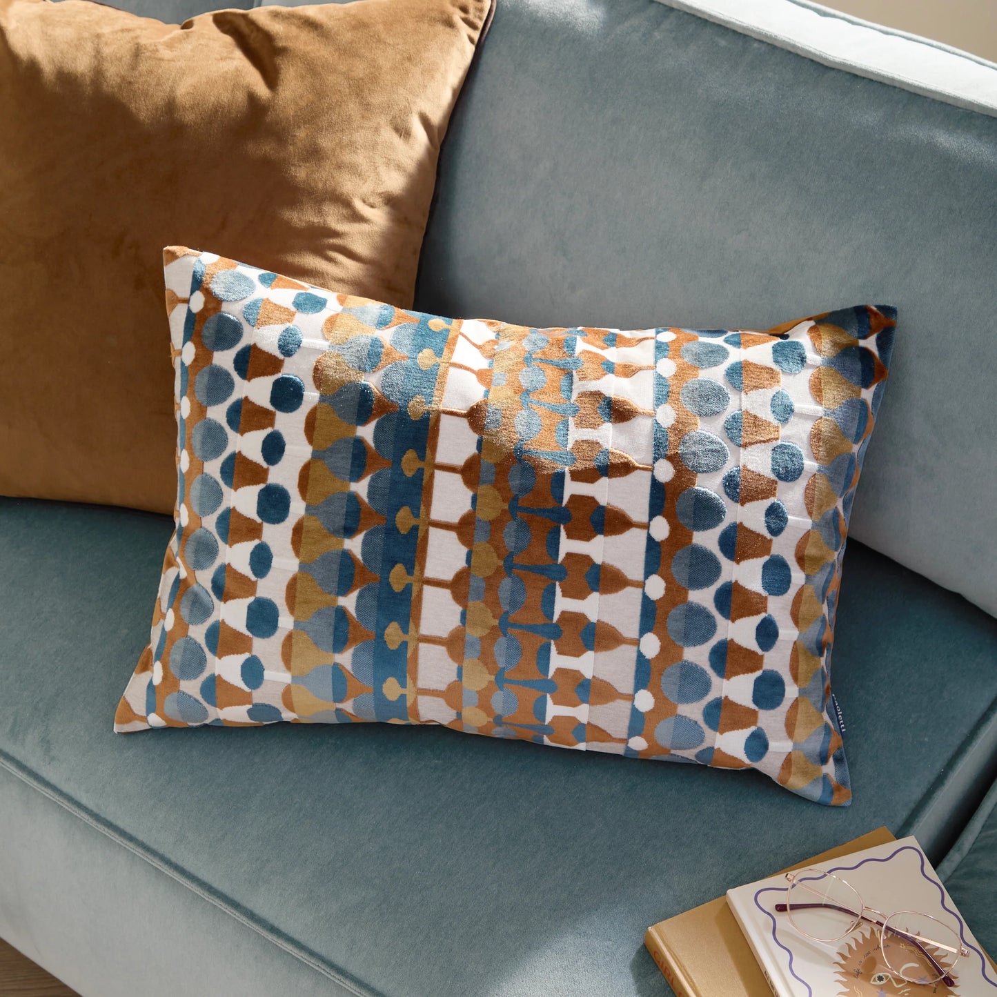 Furn Metro Abstract Cushion - Ginger