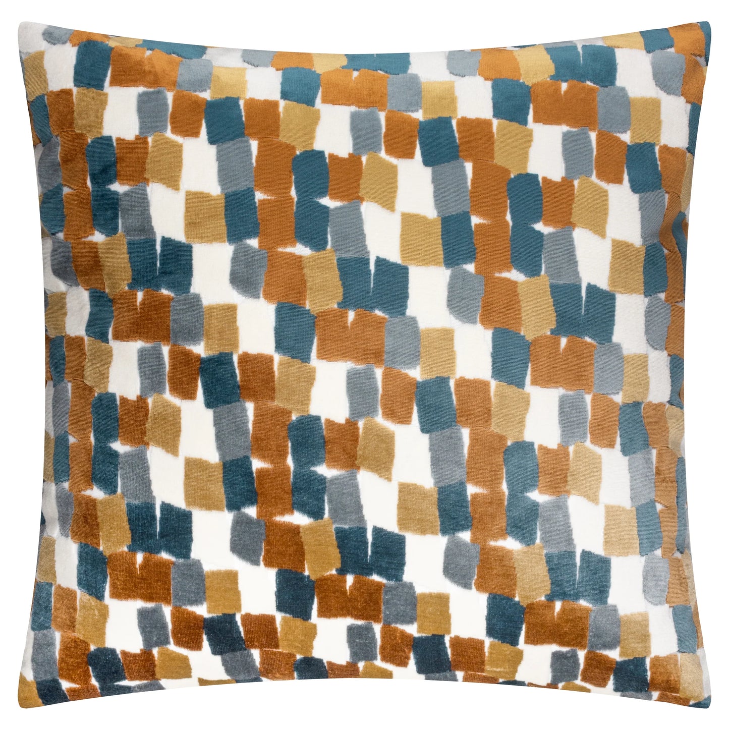 Furn Metro Blocks Cushion - Ginger