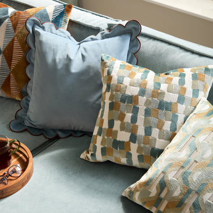 Furn Metro Blocks Cushion - Green