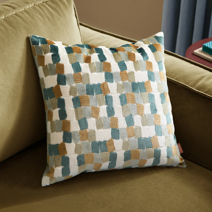 Furn Metro Blocks Cushion - Green