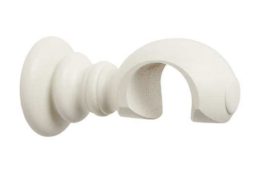 Hallis Modern Country 45mm Wooden Curtain Pole Clasp Bracket - Pearl