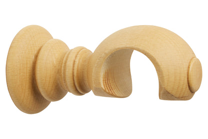 Hallis Modern Country 55mm Wooden Curtain Pole Clasp Bracket - Light Oak