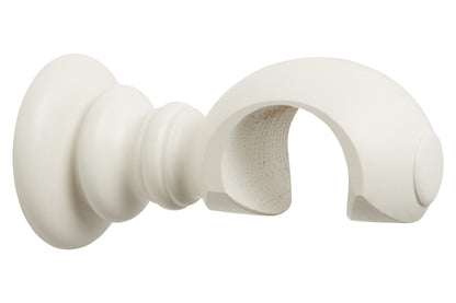 Hallis Modern Country 55mm Wooden Curtain Pole Clasp Bracket - Pearl