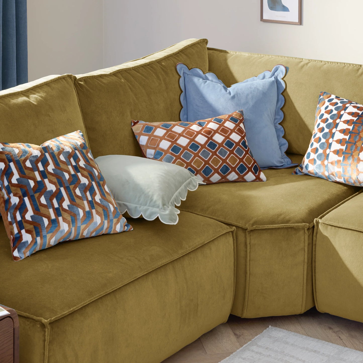 Furn Metro Diamond Cushion - Ginger