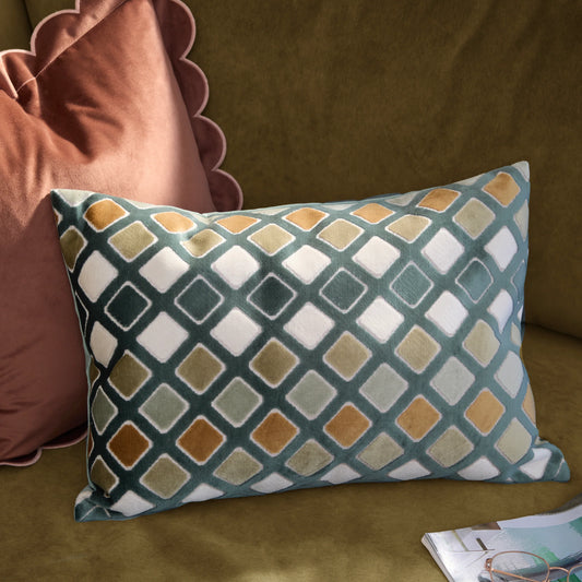 Furn Metro Diamond Cushion - Green