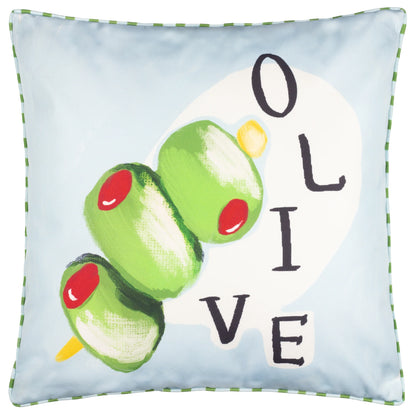 Furn Mediterranean Olive Outdoor Cushion - Olive/Blue