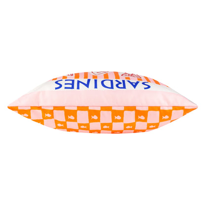 Furn Mediterranean Sardines Outdoor Cushion - Pink/Orange