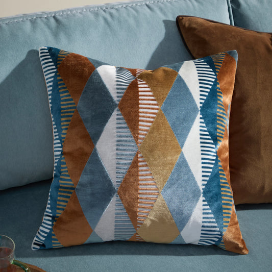 Furn Metro Harlequin Cushion - Ginger