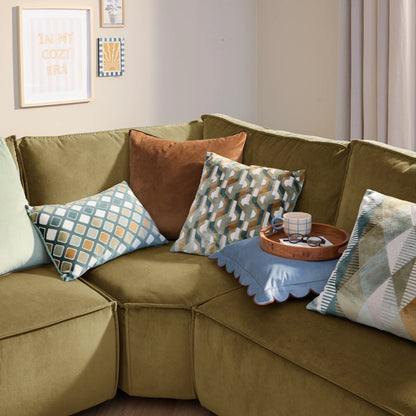Furn Metro Harlequin Cushion - Green