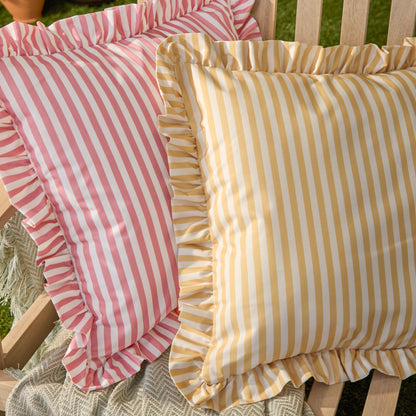 Wylder Millie Ruffle Outdoor Cushion - Yellow
