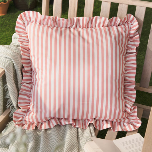 Wylder Millie Ruffle Outdoor Cushion - Pink