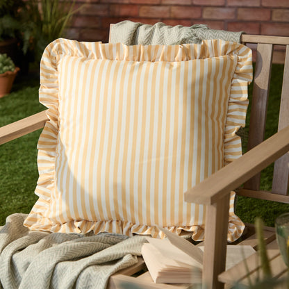 Wylder Millie Ruffle Outdoor Cushion - Yellow