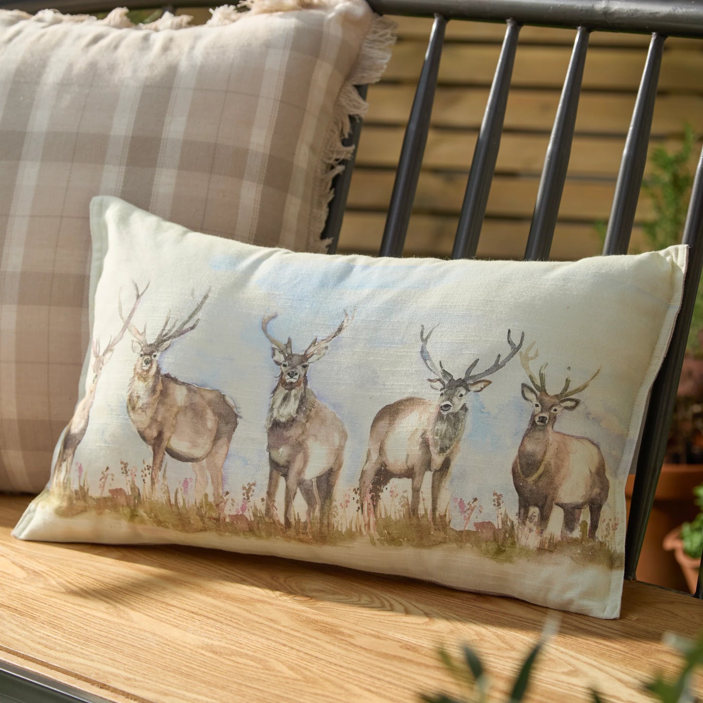 Voyage Maison Moorland Stag Outdoor Cushion - Nut