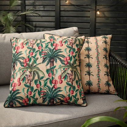 Wylder Monkey Palm Monkeys Outdoor Cushion - Papyrus