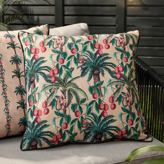Wylder Monkey Palm Monkeys Outdoor Cushion - Papyrus