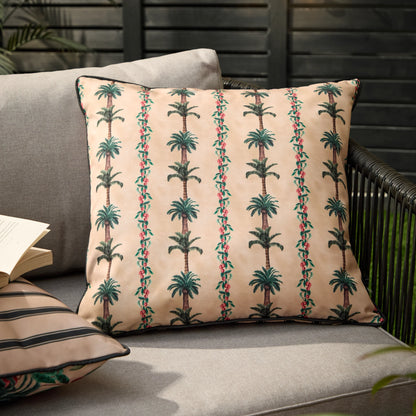 Wylder Monkey Palm Stripe Outdoor Cushion - Papyrus