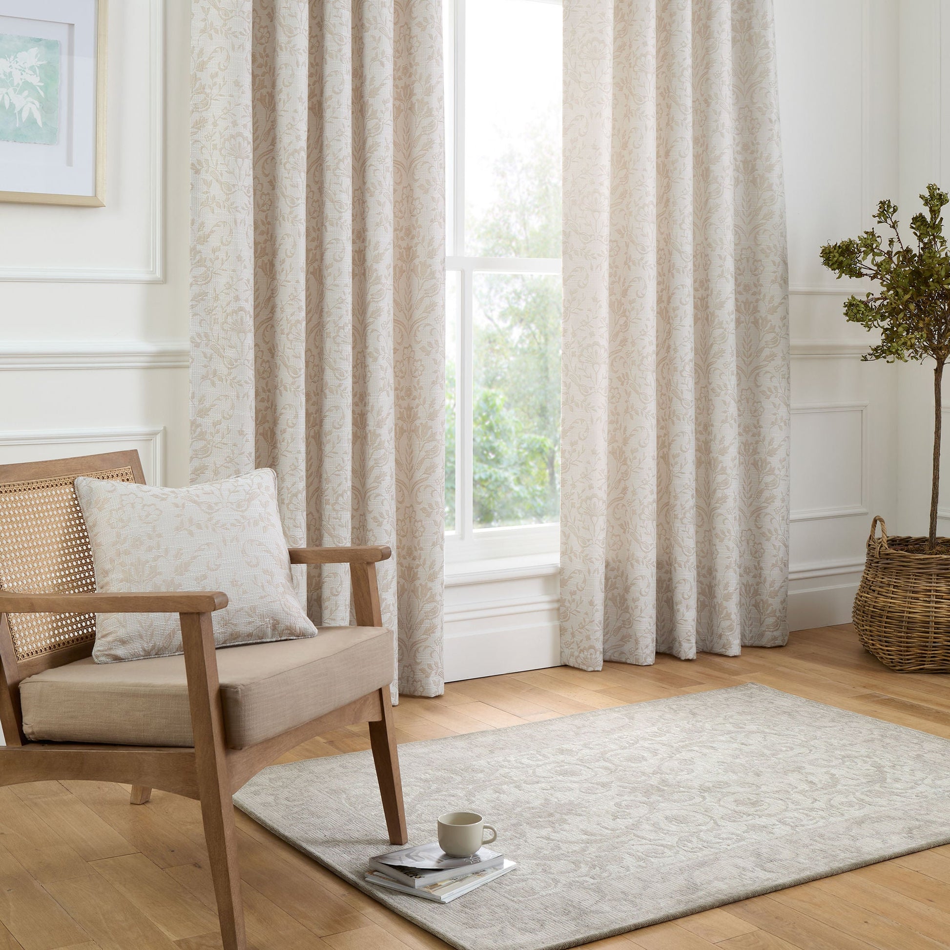 Marple Cushion by Curtina in Natural 43 x 43cm - Cushion - Curtina