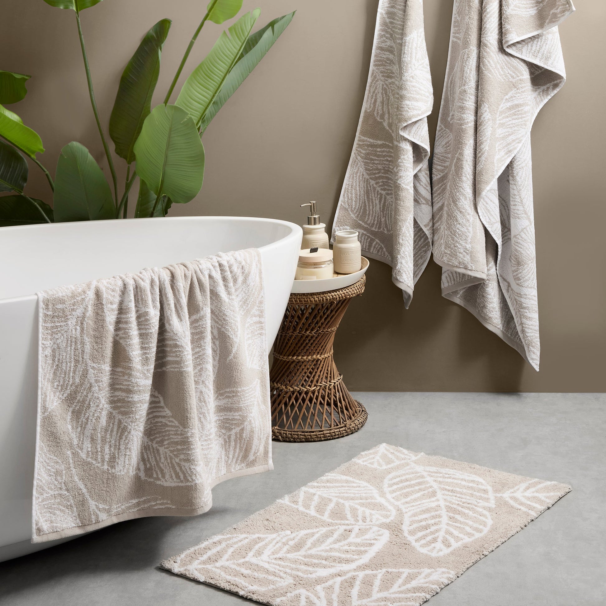 Matteo Bath Mat by Fusion Bathroom in Natural 50 x 80cm - Bath Mat - Fusion Bathroom
