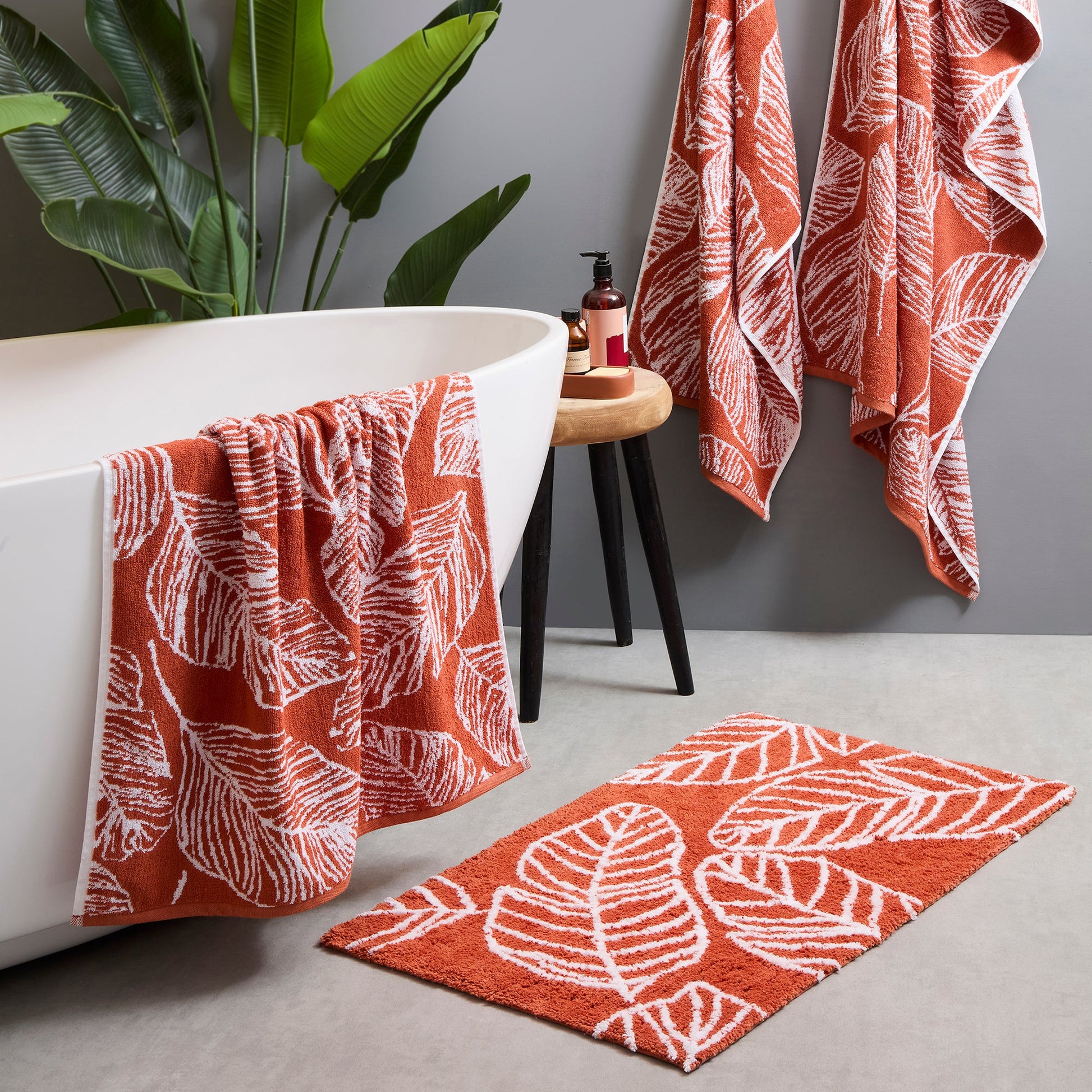 Matteo Bath Mat by Fusion Bathroom in Terracotta 50 x 80cm - Bath Mat - Fusion Bathroom