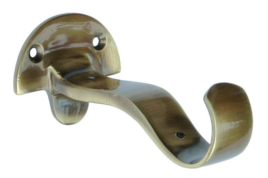 Hallis Museum 35mm Metal Curtain Pole Centre Bracket - Antique Brass