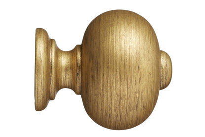 Hallis Museum Parham 35mm Wooden Curtain Pole Finial - Antique Gilt