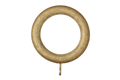 Museum 35mm Wooden Curtain Rings (Pack of 4) - Antique Gilt