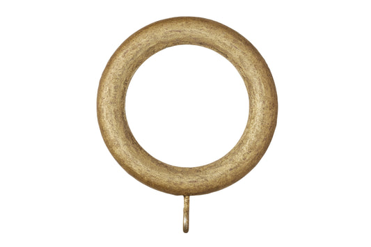 Museum 35mm Wooden Curtain Rings (Pack of 4) - Antique Gilt