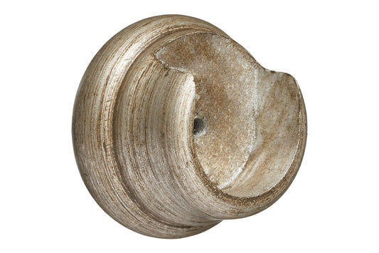 Hallis Museum 35mm Wooden Curtain Pole Recess Bracket - Antique Silver