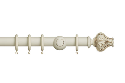 Hallis Museum Vienna 35mm Wooden Curtain Pole - Antique White