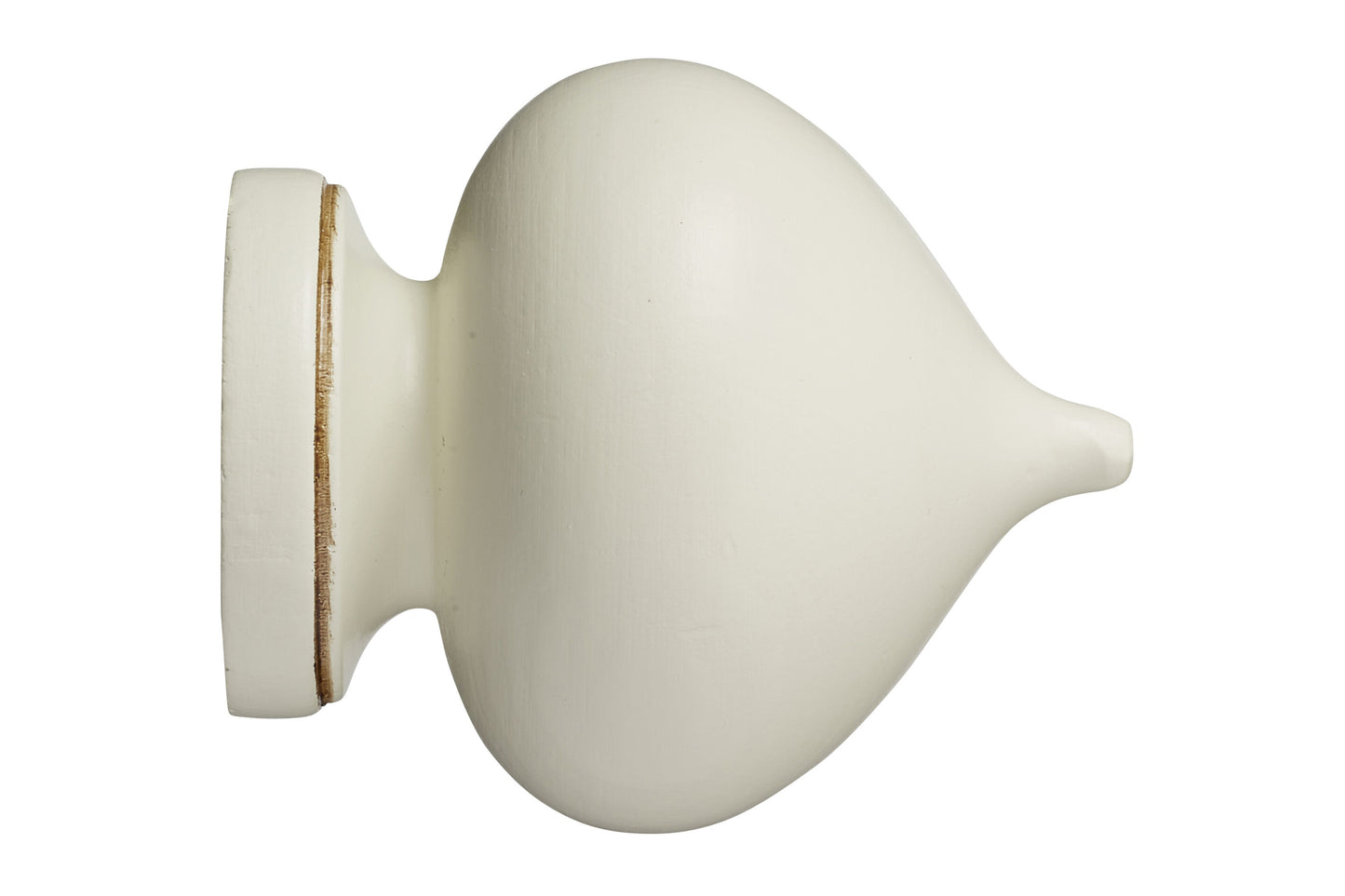 Hallis Museum Florence 35mm Wooden Curtain Pole Finial - Antique White