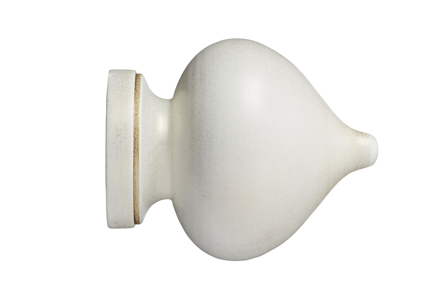 Hallis Museum Florence 35mm Wooden Curtain Pole Finial - Cream & Gold
