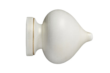 Hallis Museum Florence 35mm Wooden Curtain Pole Finial - Cream & Gold