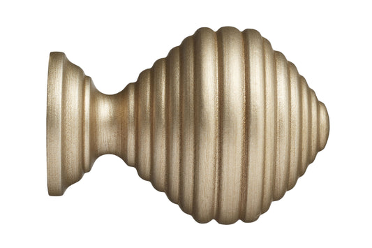 Hallis Museum Dune 35mm Wooden Curtain Pole Finial - Satin Oyster
