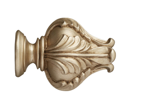 Hallis Museum Vienna 35mm Wooden Curtain Pole Finial - Satin Oyster