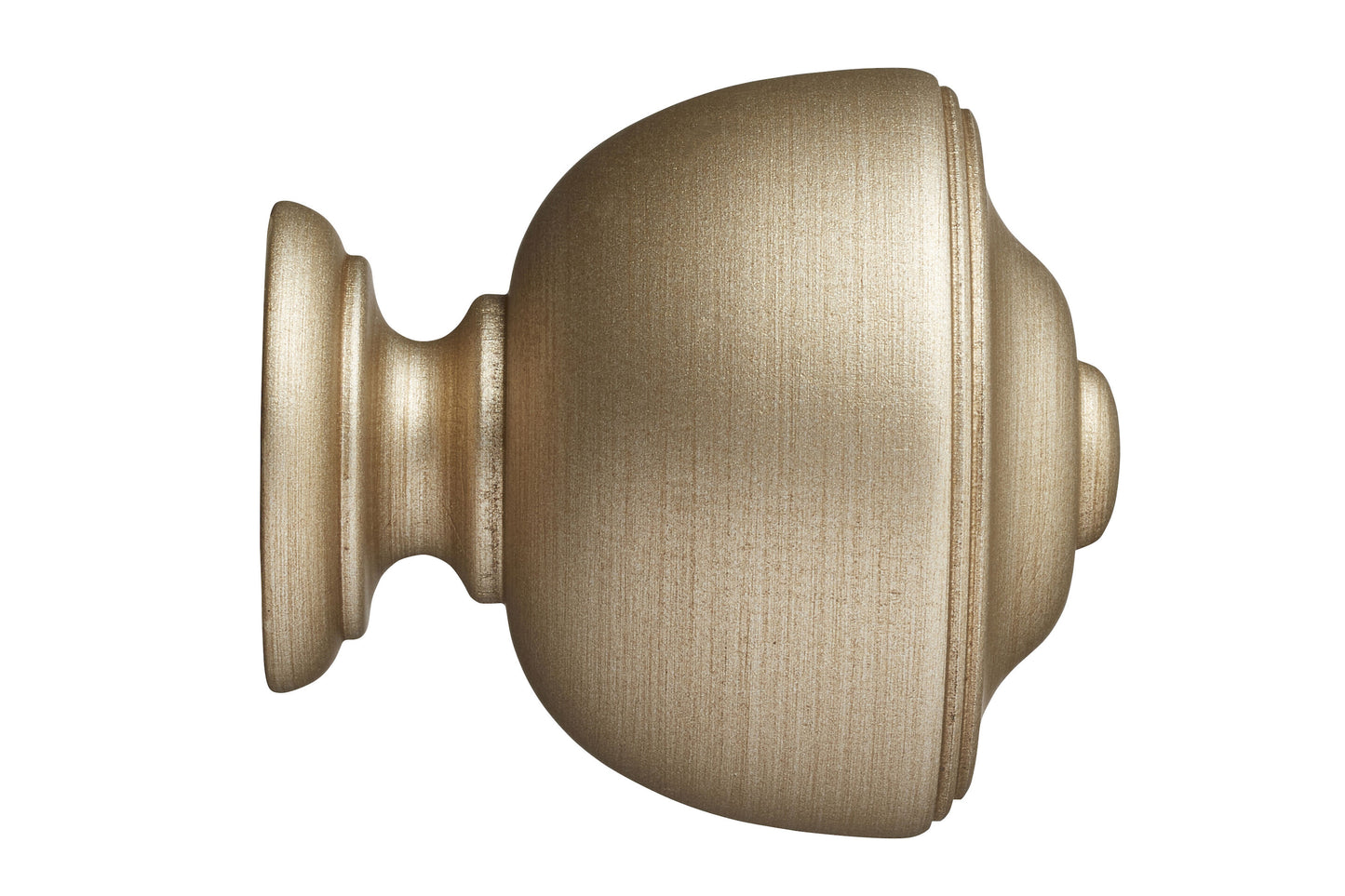 Hallis Museum Asher 35mm Wooden Curtain Pole Finial - Satin Oyster