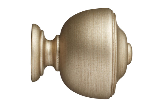 Hallis Museum Asher 35mm Wooden Curtain Pole Finial - Satin Oyster