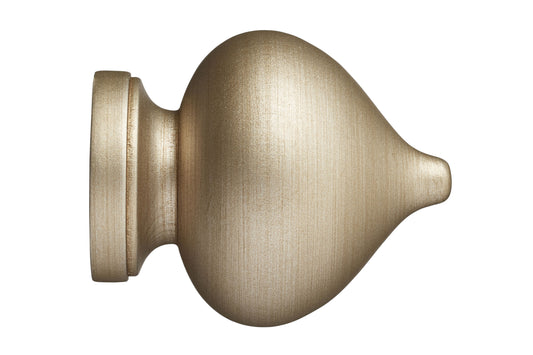 Hallis Museum Florence 35mm Wooden Curtain Pole Finial - Satin Oyster