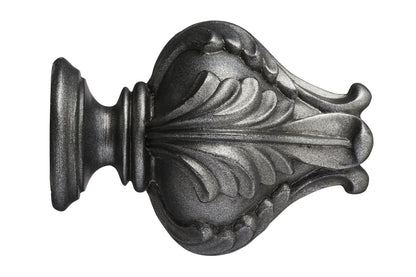 Hallis Museum Vienna 35mm Wooden Curtain Pole Finial - Satin Pewter