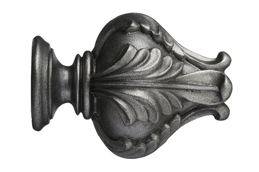 Hallis Museum Vienna 35mm Wooden Curtain Pole Finial - Satin Pewter