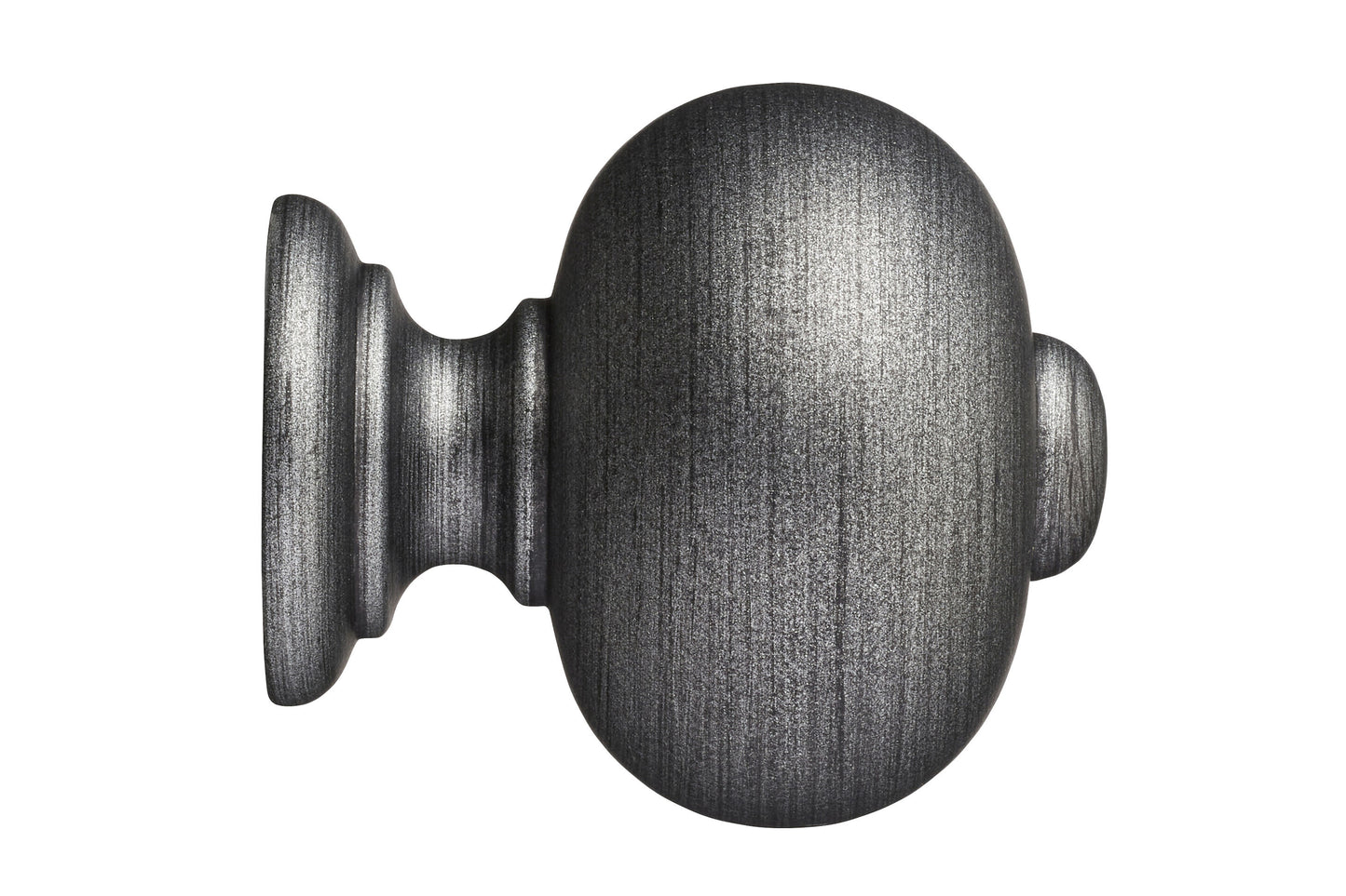 Hallis Museum Parham 35mm Wooden Curtain Pole Finial - Satin Pewter