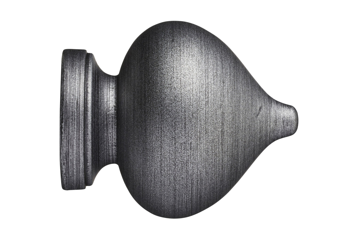 Hallis Museum Florence 35mm Wooden Curtain Pole Finial - Satin Pewter