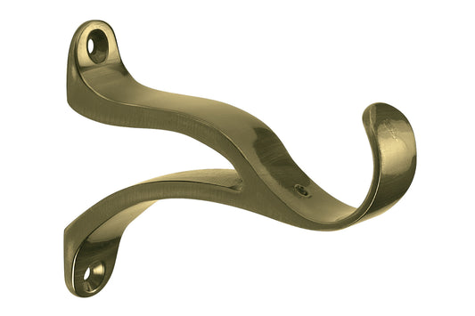 Hallis Museum 45mm Metal Curtain Pole End Brackets (Pair) - Antique Brass
