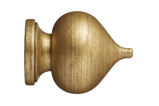 Hallis Museum Florence 45mm Wooden Curtain Pole Finial - Antique Gilt