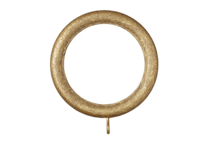 Museum 45mm Wooden Curtain Rings (Pack of 4) - Antique Gilt