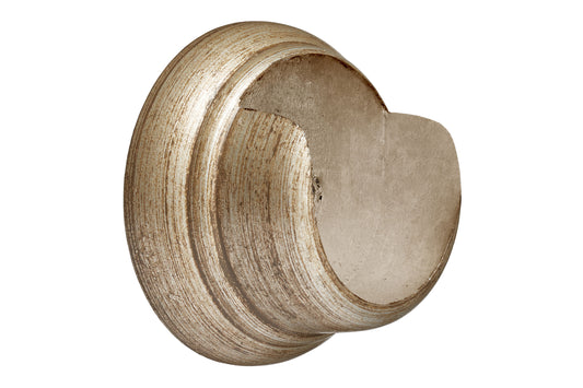 Hallis Museum 45mm Wooden Curtain Pole Recess Bracket - Antique Silver