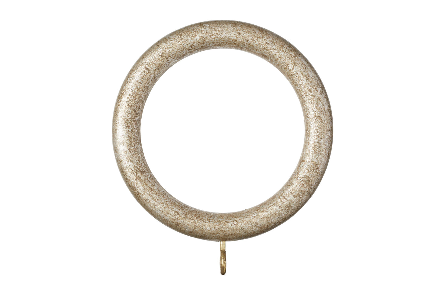 Museum 45mm Wooden Curtain Rings (Pack of 4) - Antique Silver