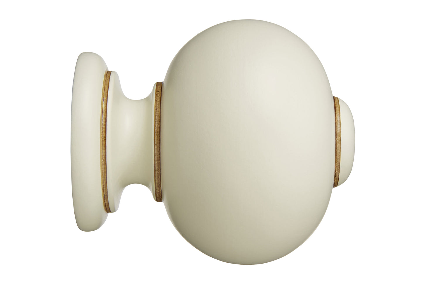 Hallis Museum Parham 45mm Wooden Curtain Pole Finial - Antique White